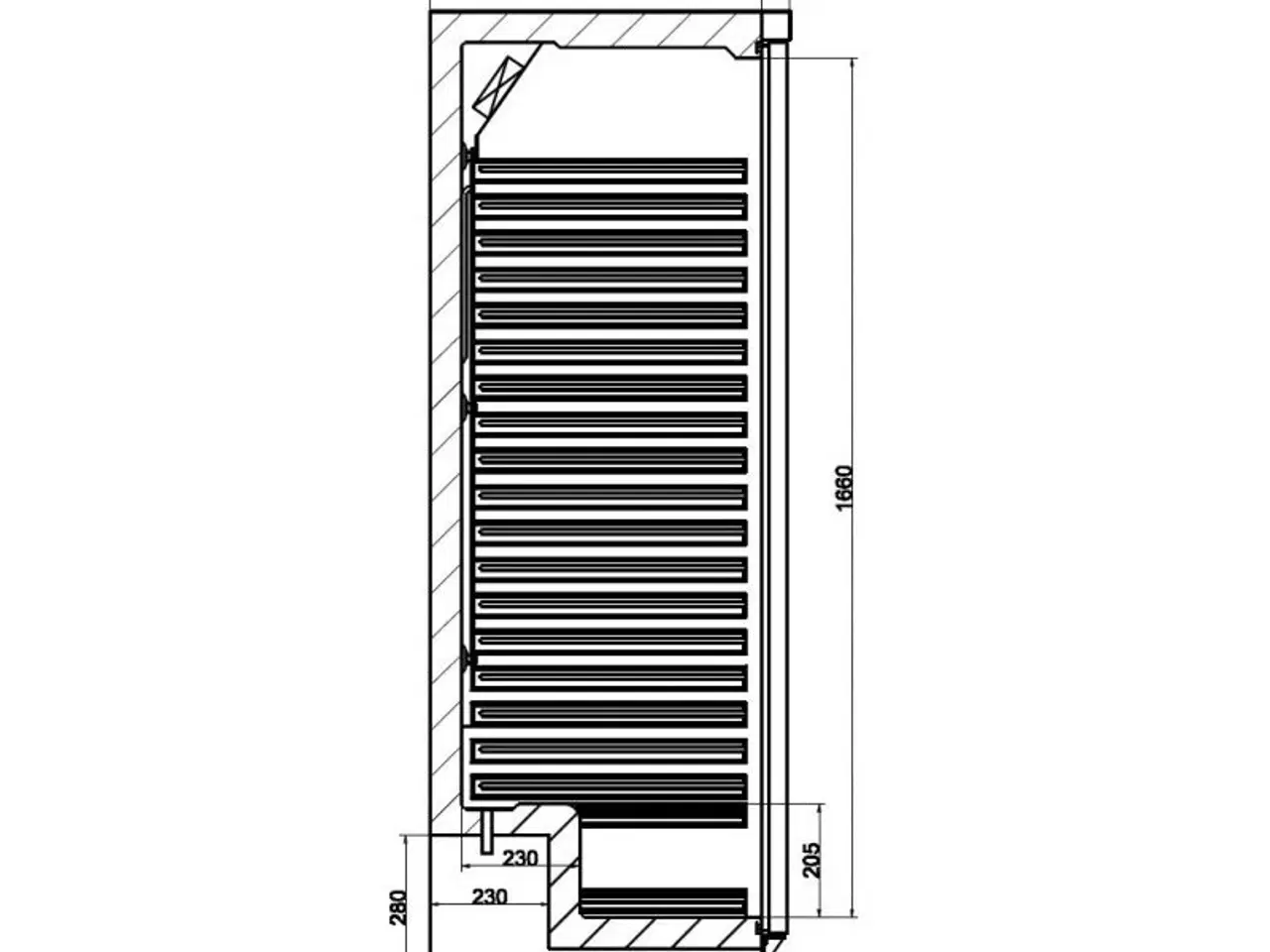 Billede 2 - Industrikøleskab – 775x695x1885 mm