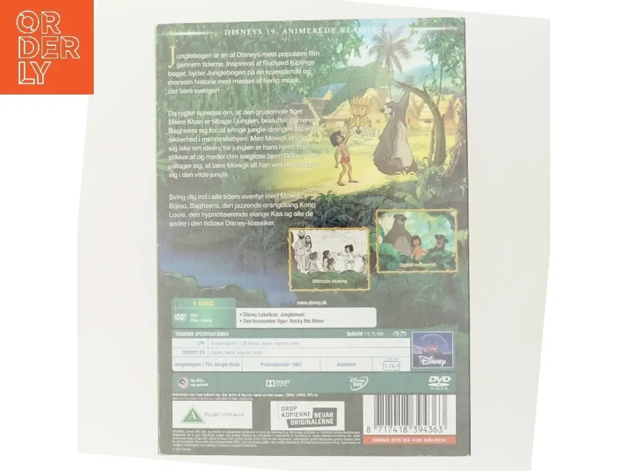 Billede 3 - Junglebogen med Mowgli (DVD)