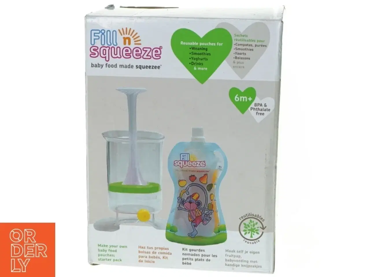 Billede 7 - Fill n squeeze med genanvendelige poser til babymad (str. 19 x 14 cm)