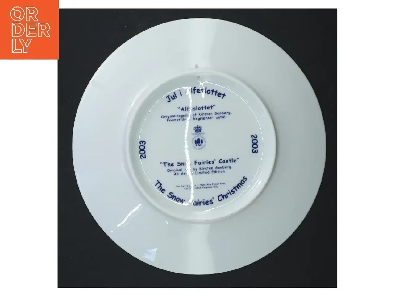 Billede 3 - Dekorationsplatte julemotiv, 2003 fra Bing Og Grøndal (str. Ø 19,5 cm)