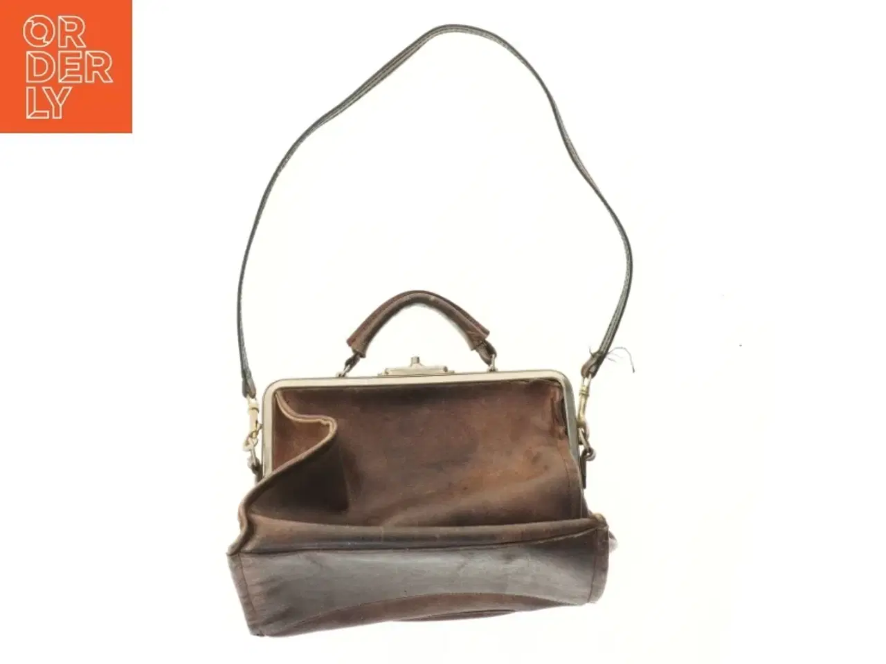 Billede 2 - Brun vintage taske (str. 32x29 cm)