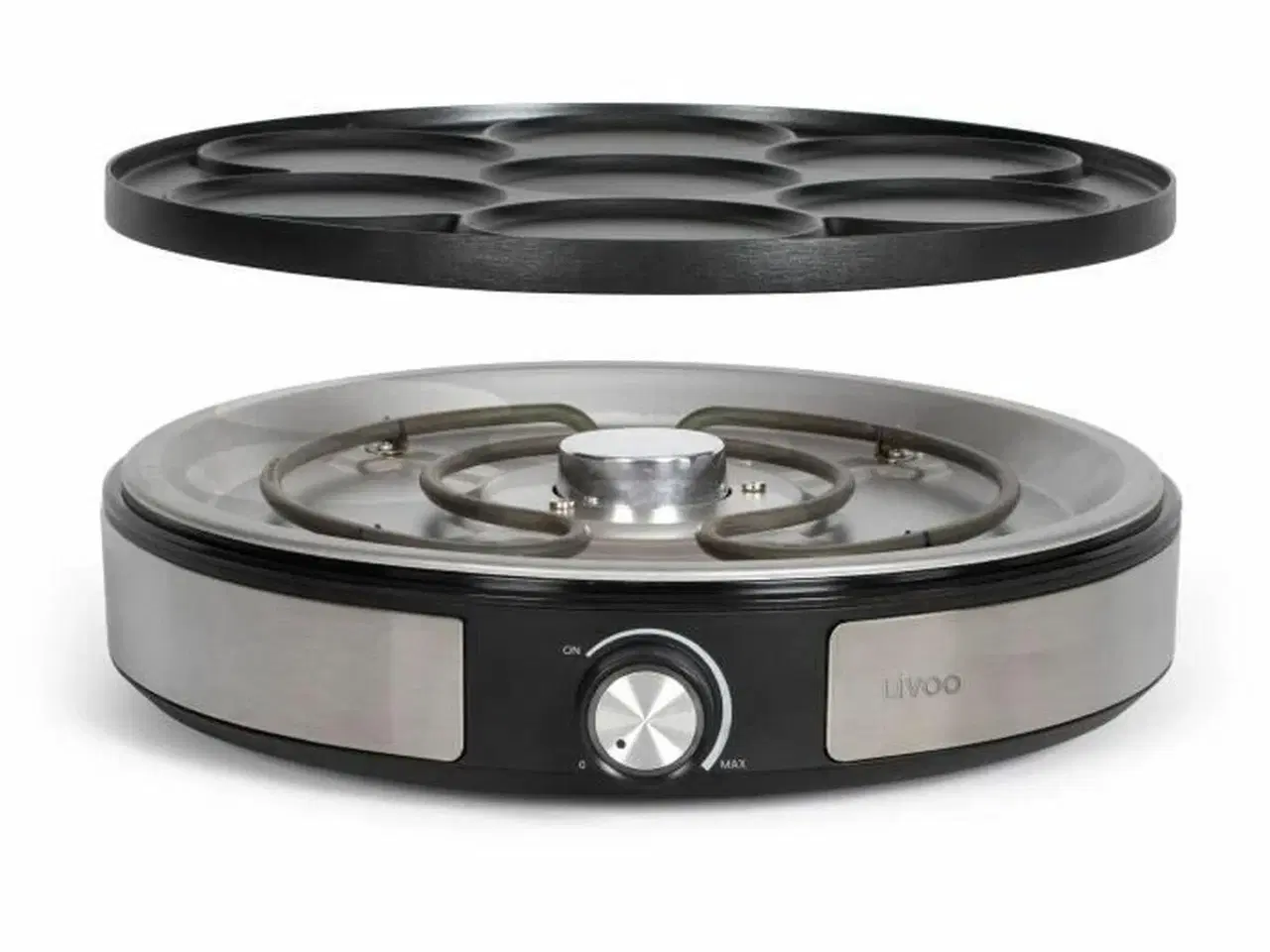Billede 4 - Pandekagemaskine Livoo DOP247 - vendbar plade 33 cm, 7 mini