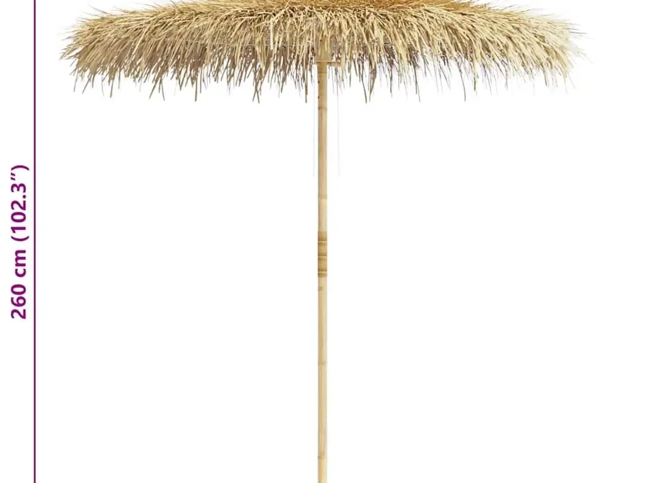 Billede 11 - Bambusparasol 210 cm top af bananblade