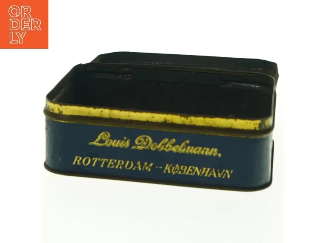 Billede 5 - Gele Shag , Louis Dobbelmann, København, gammel tobaks æske. Vintage metaldåse (str. 16 x 12 cm)
