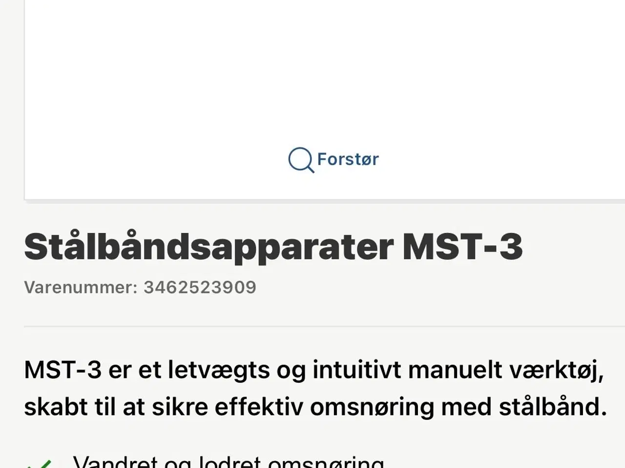 Billede 6 - Manuelt værktøj til omsnøring med stålbånd  MST-3 