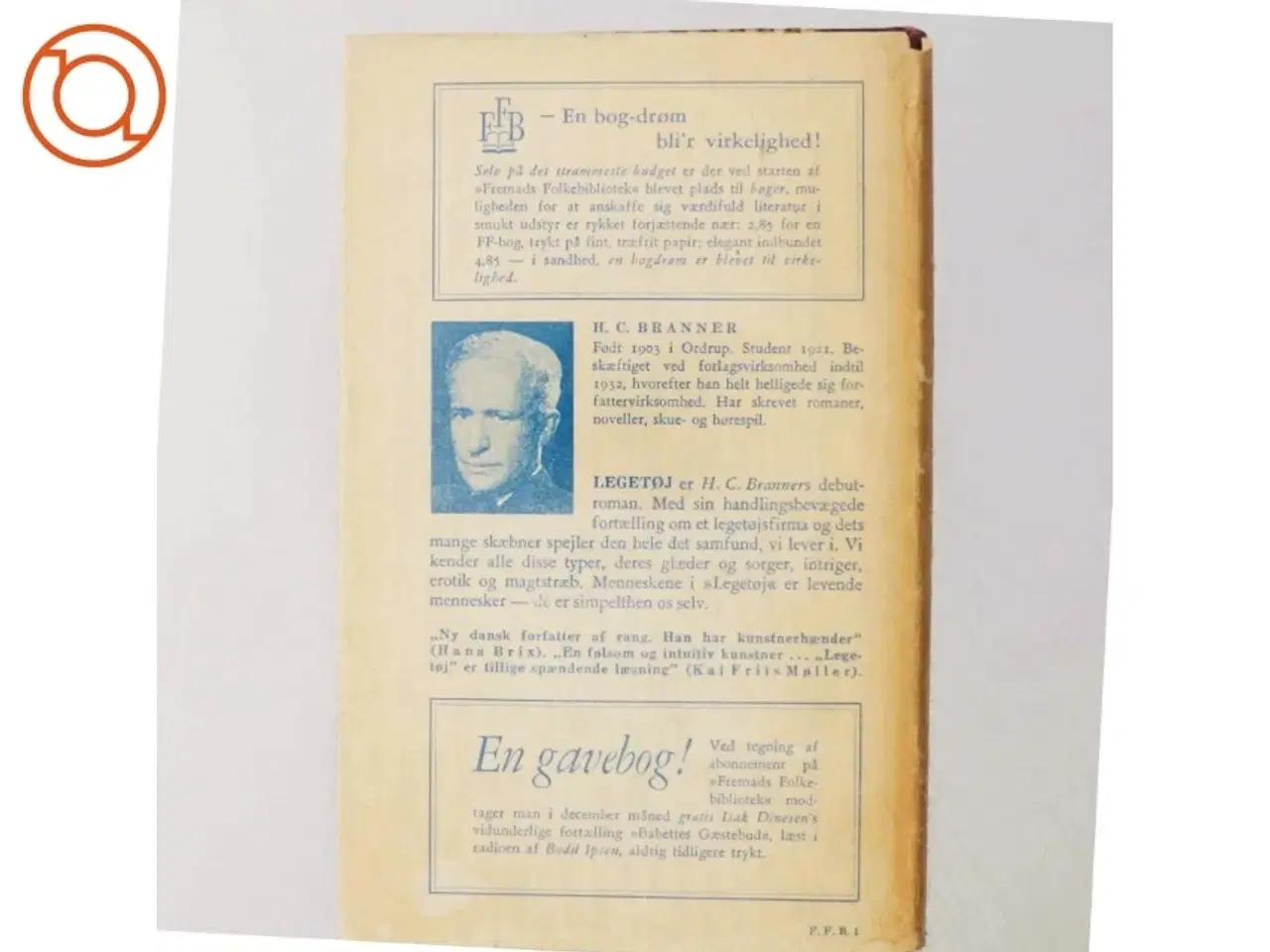 Billede 3 - H.C. Branner: LEGETØJ (Bog)