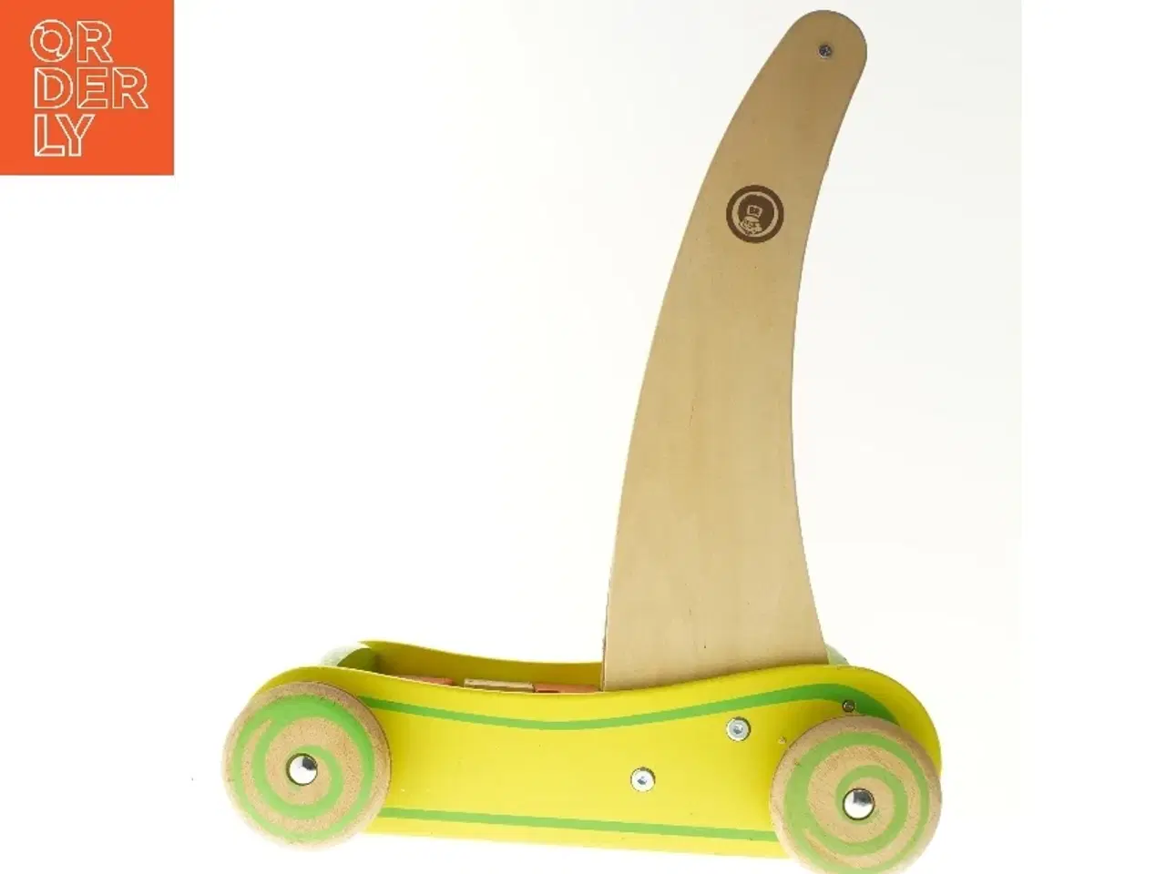 Billede 1 - Træ gåvogn med klodser fra Br (str. 38x32 cm)