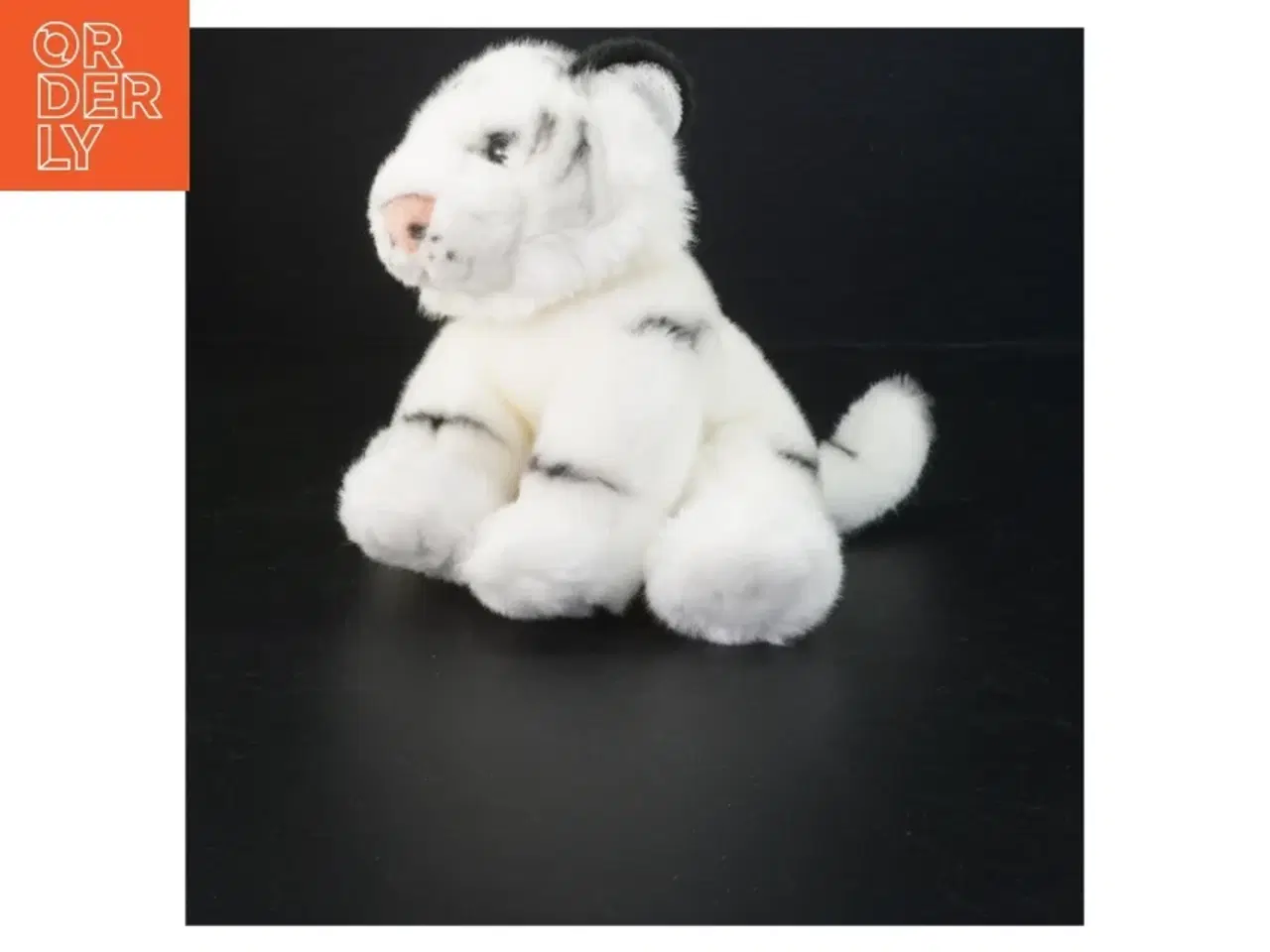 Billede 1 - Hvid tiger tøjdyr (str. 18 cm)