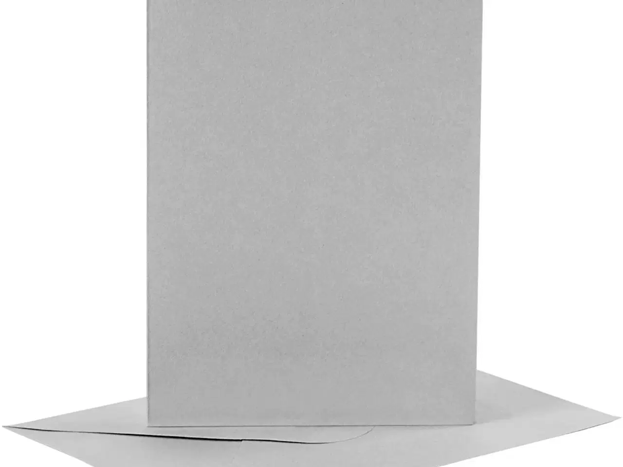 Billede 1 - Kort og kuverter, kort str. 10,5x15 cm, kuvert str. 11,5x16,5 cm, 120+210 g, grå, 6sæt/ 1 pk.