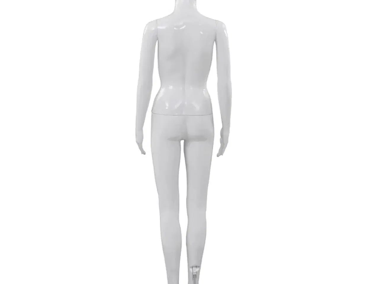 Billede 4 - Mannequin kvinde fuld figur glassokkel hvid højglans 175 cm