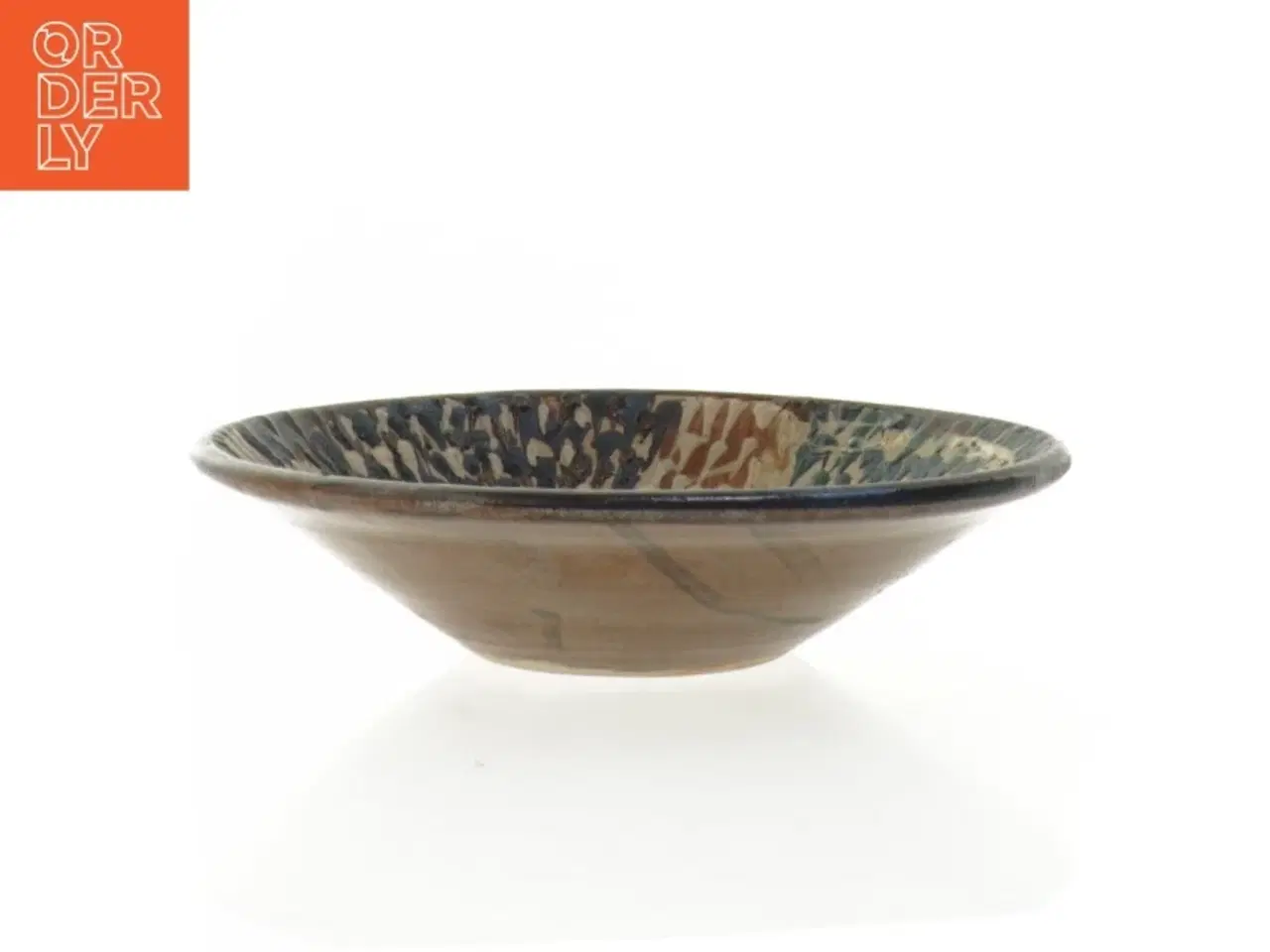 Billede 1 - Keramikskål med dekorativt mønster af Anders Bjerborg (str. 20 x 5 cm) fra AB