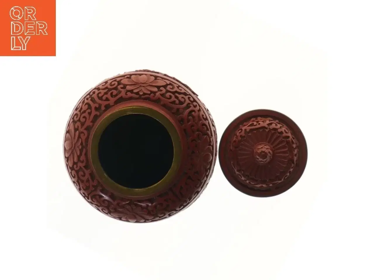 Billede 4 - Dekorativ vase med låg (str. 21,5 cm)