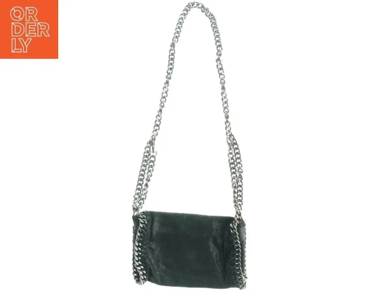 Billede 2 - Sort skuldertaske med kæde (str. 22 x 14 cm)