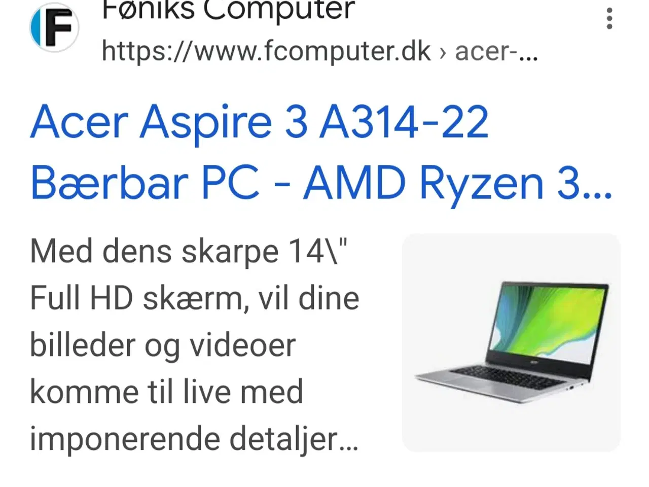 Billede 2 - Acer Aspire 3 som ny