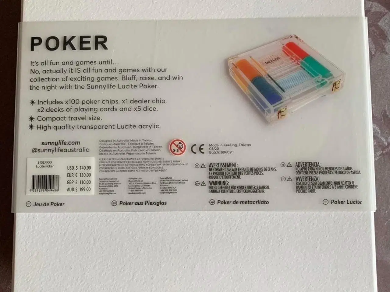 Billede 2 - Poker spil fra Sunnylife Lucite.