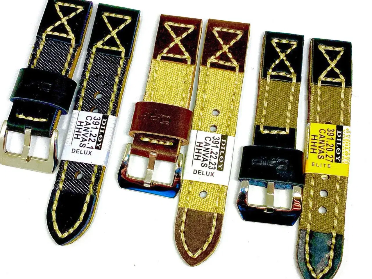 Billede 6 - Læderurremme lavet af denim og læder.
