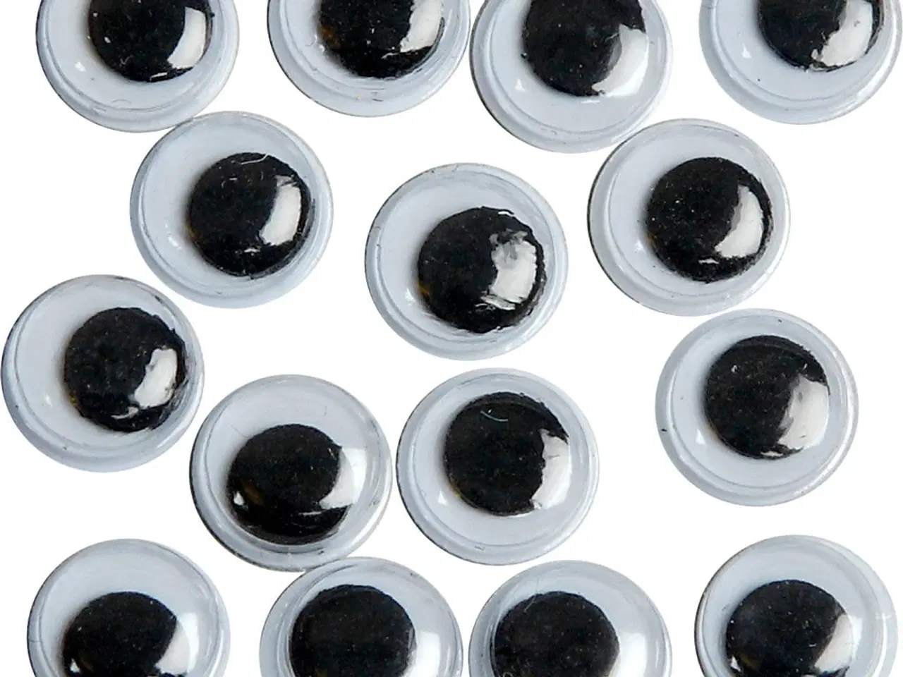 Billede 1 - Rulleøjne, uden klæb, diam. 8 mm, 1000stk./ 1 pk.