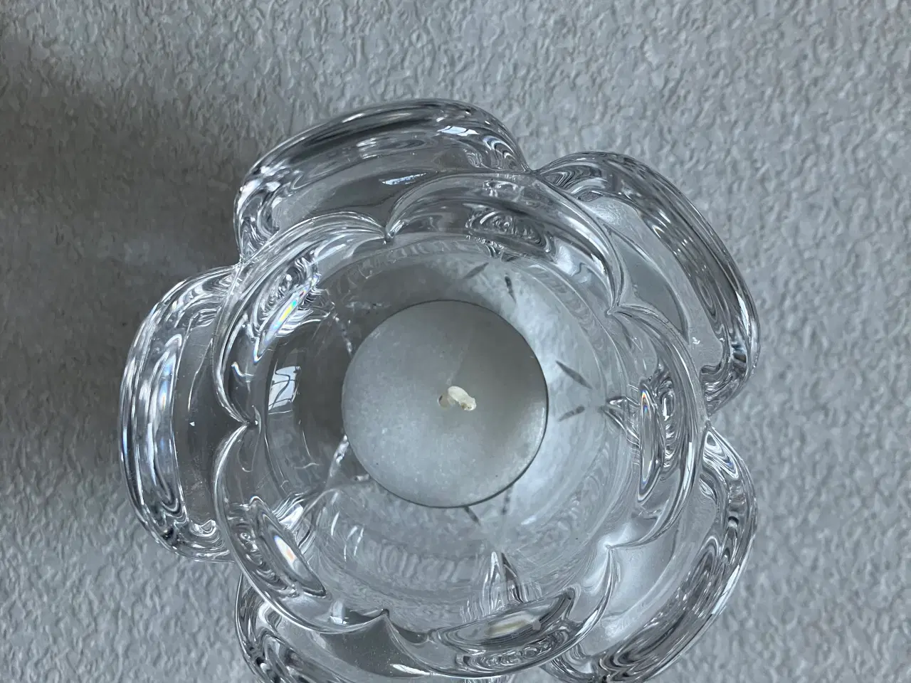 Billede 2 - Flot glas fyrfadsstage produceret af Holmegaard 