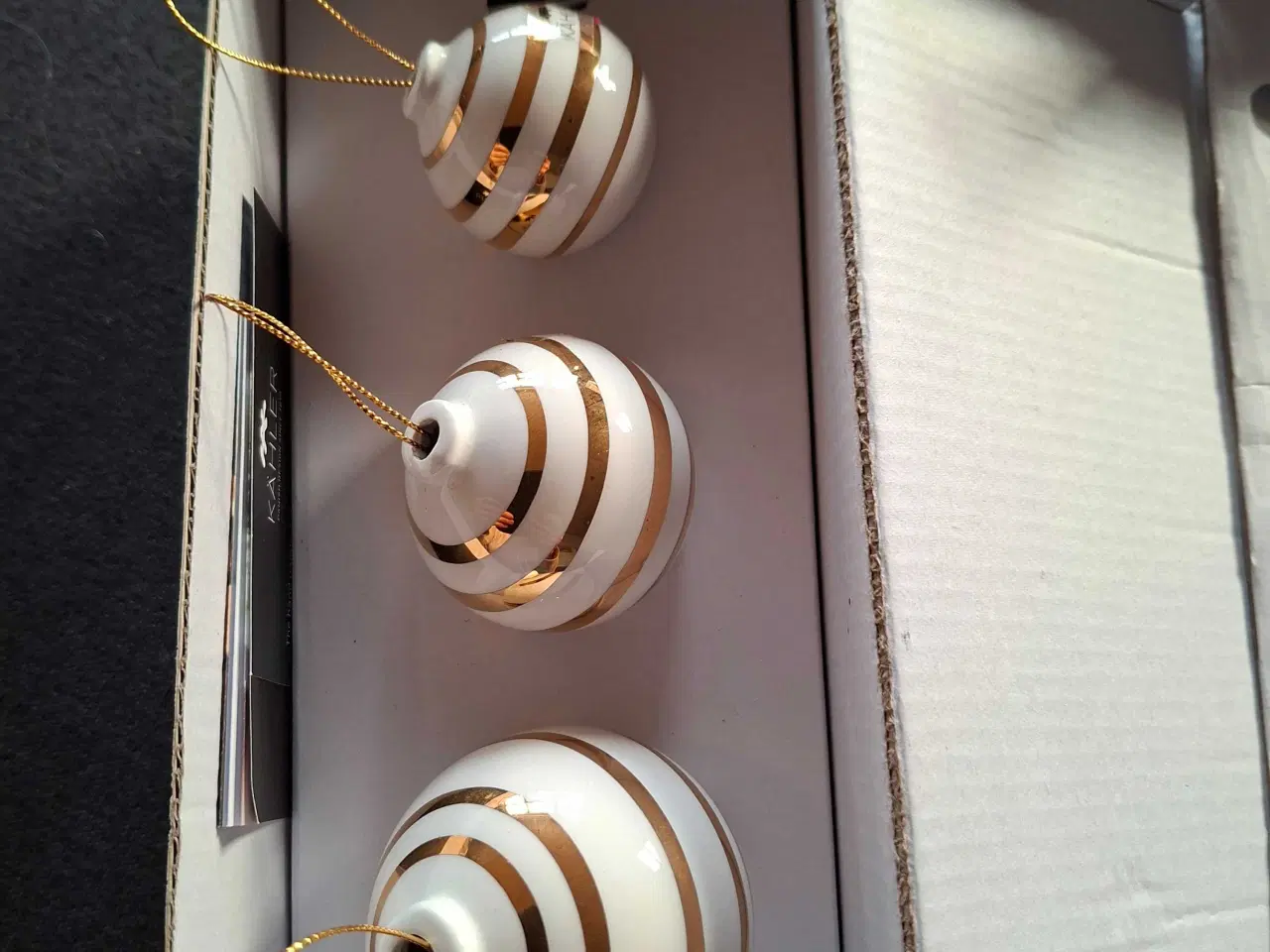 Billede 3 - Kähler omaggio julekugler med guld