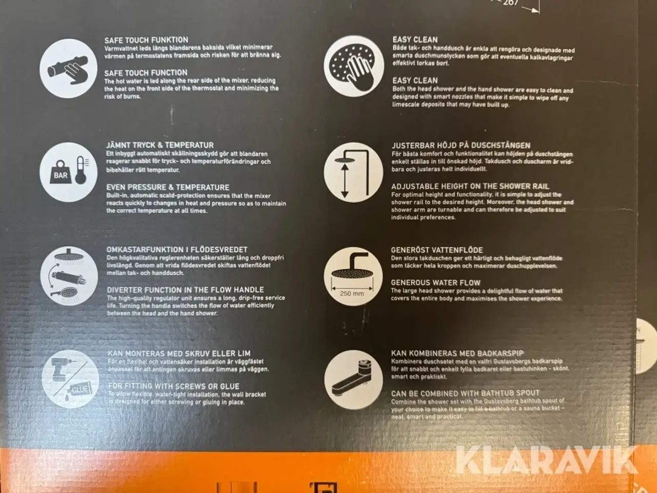 Billede 8 - Brusesæt til badeværelser Gustav Berg Estetic Round 5 styks