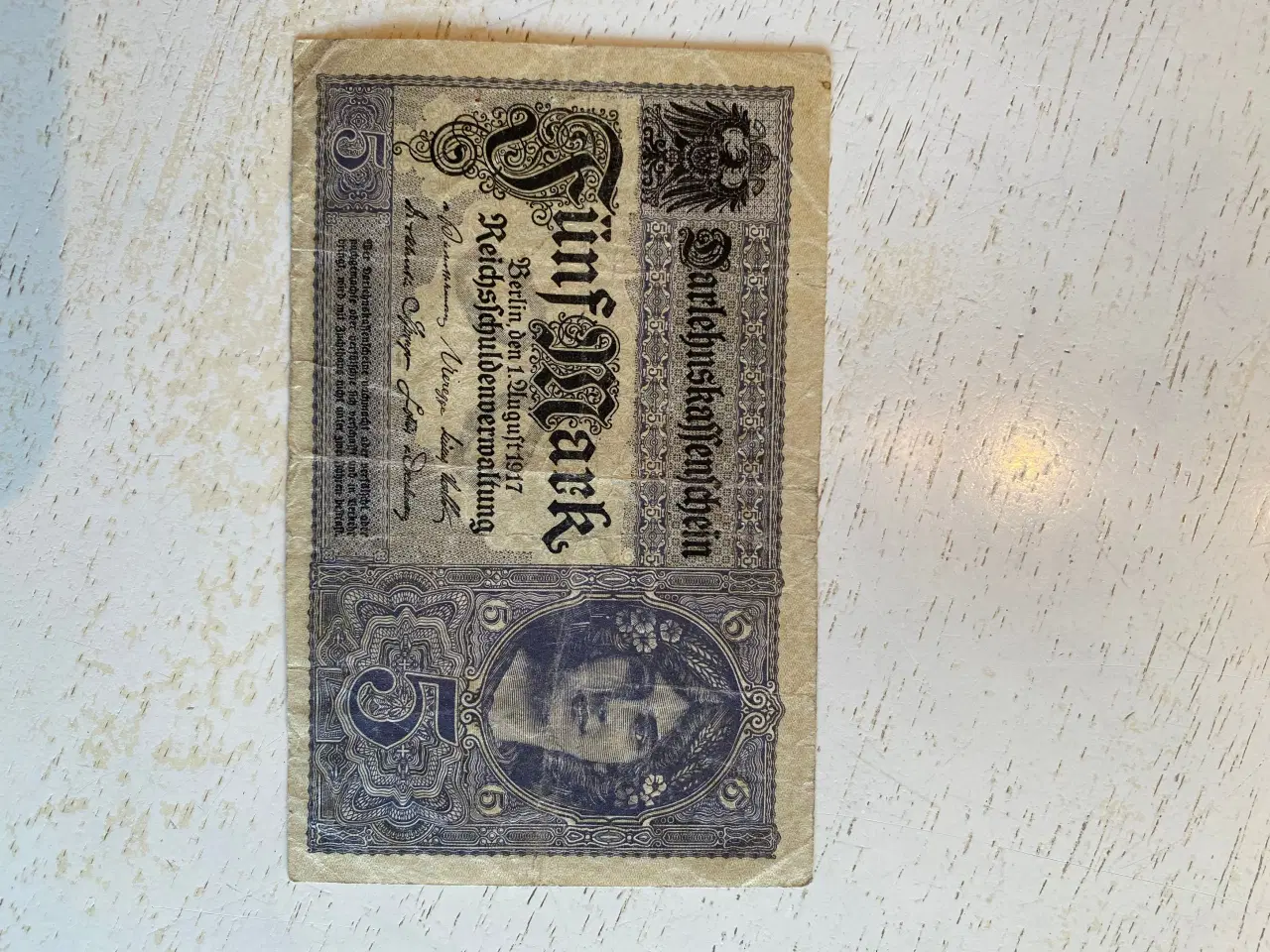 Billede 2 - 5 mark seddel fra 1917