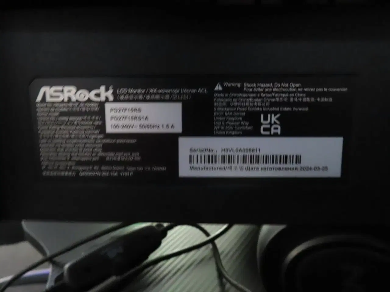 Billede 4 - 27" curved gaming monitor, ASROCK PHANTOM GAMING pg27f15rs1a