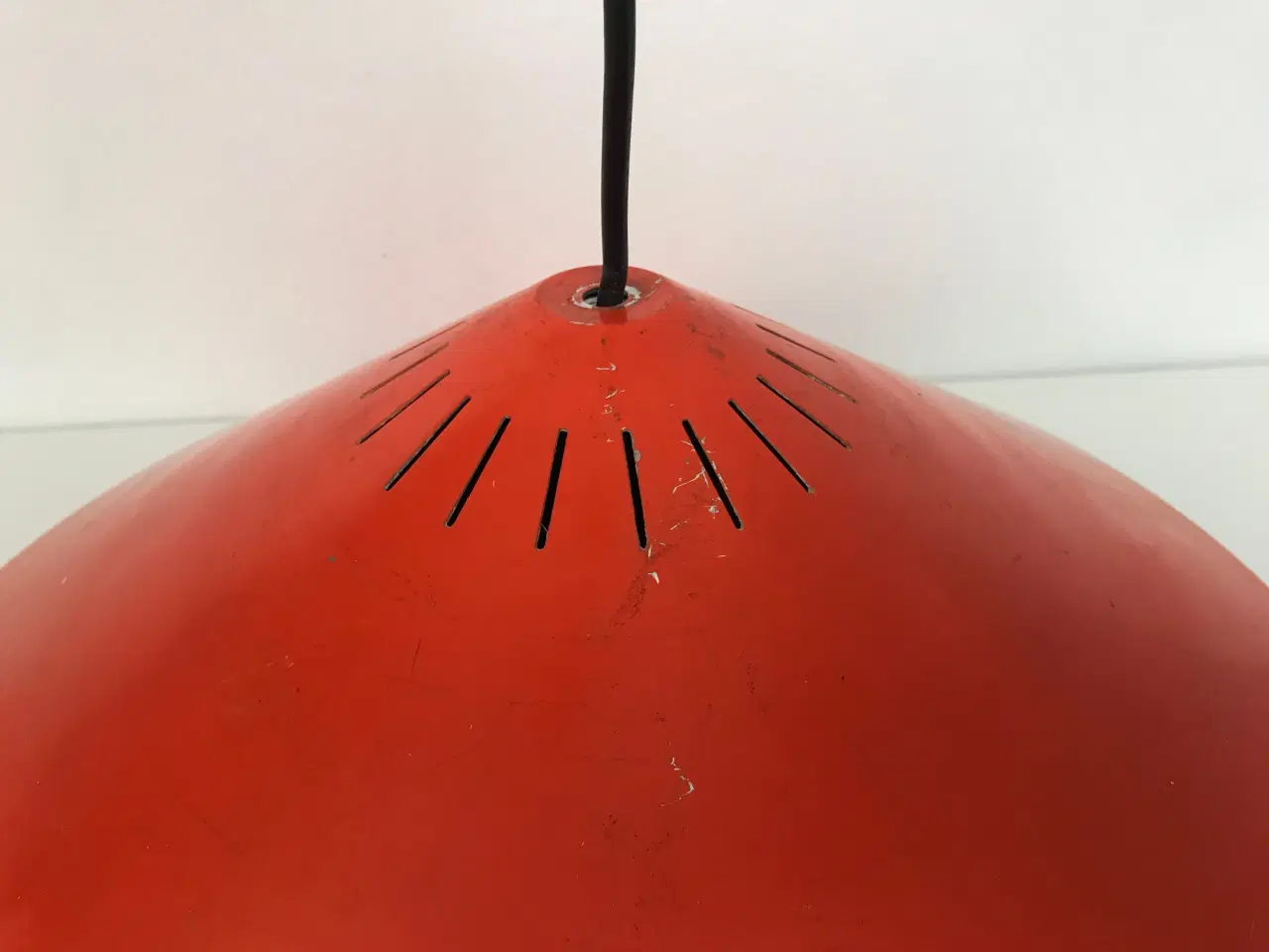 Billede 5 - Retro loftslampe / pendel, orange-rød