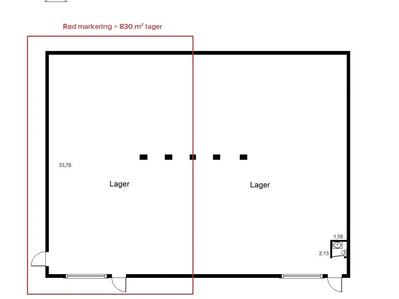 Billede 10 - 830 m² lager med 6 meters loftshøjde