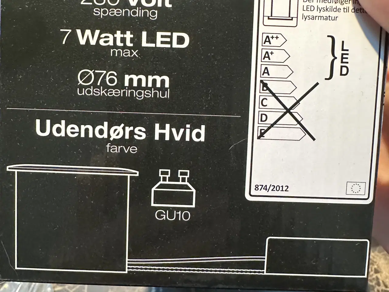 Billede 4 - Udendørs mat Hvid GU10 spot i stilrent design