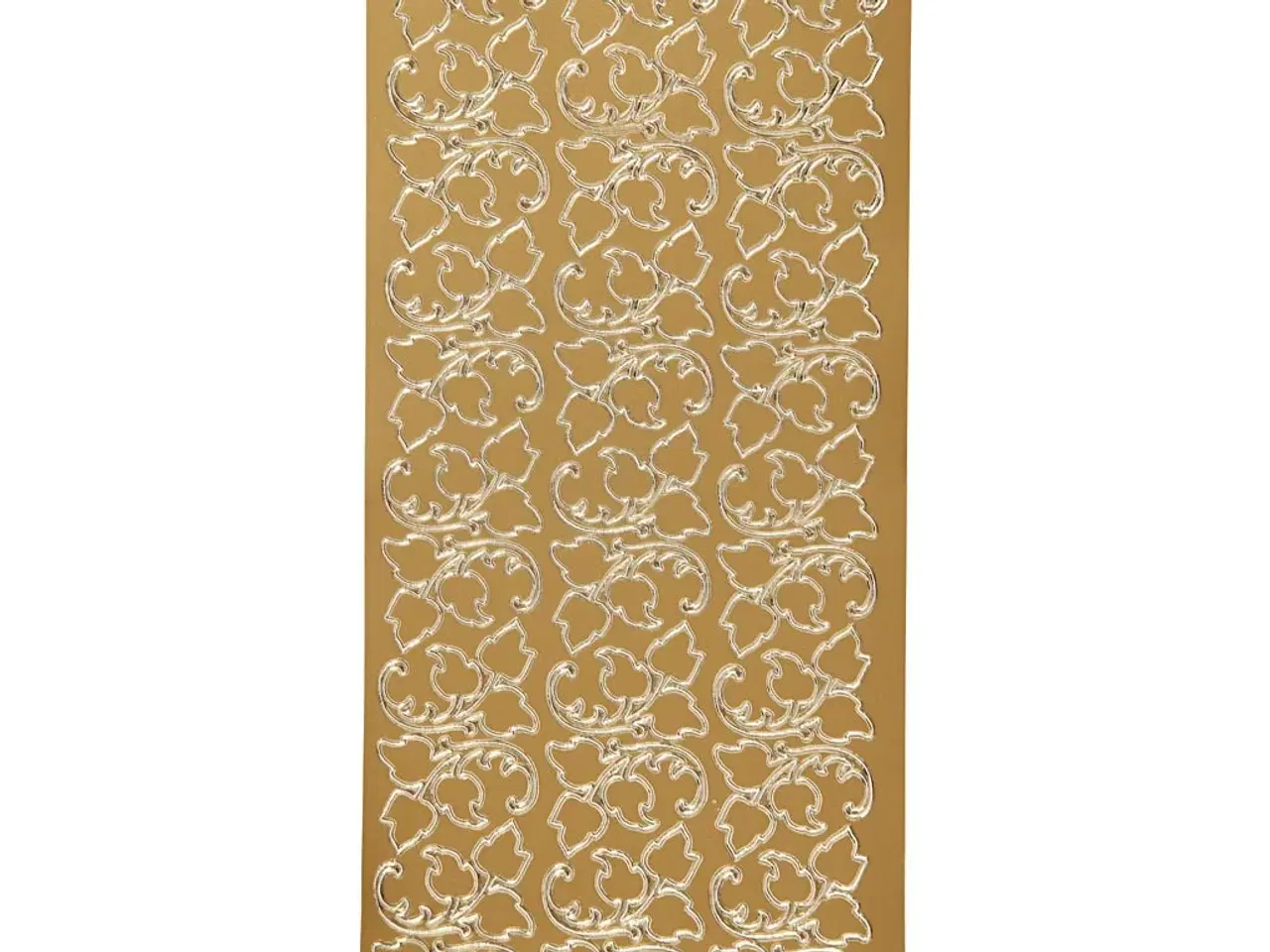 Billede 1 - Guld Folie Stickers med Blade Motiver - 10x23 cm