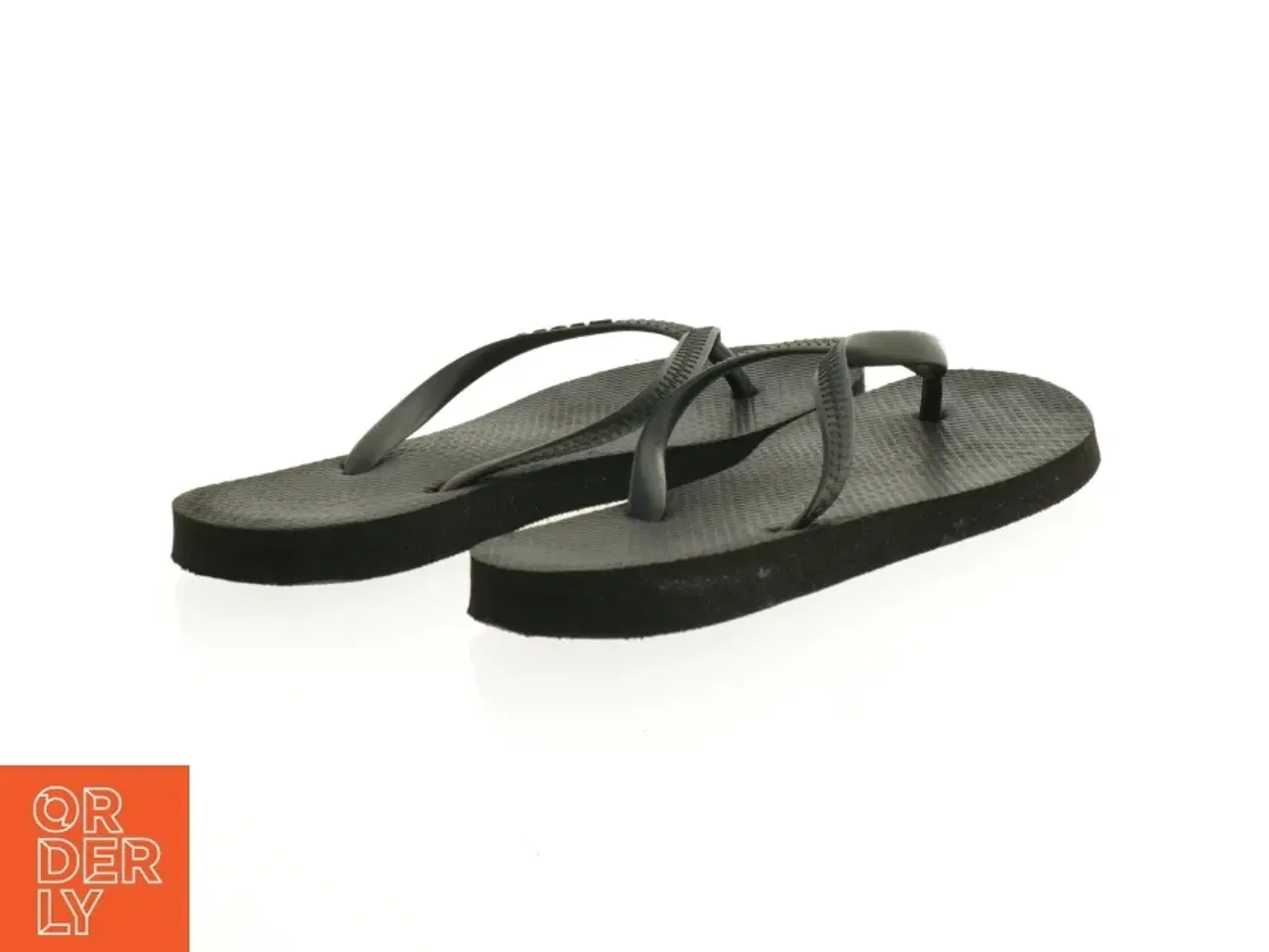 Billede 2 - Borg Brugte sorte flip-flops (str. 25 cm)