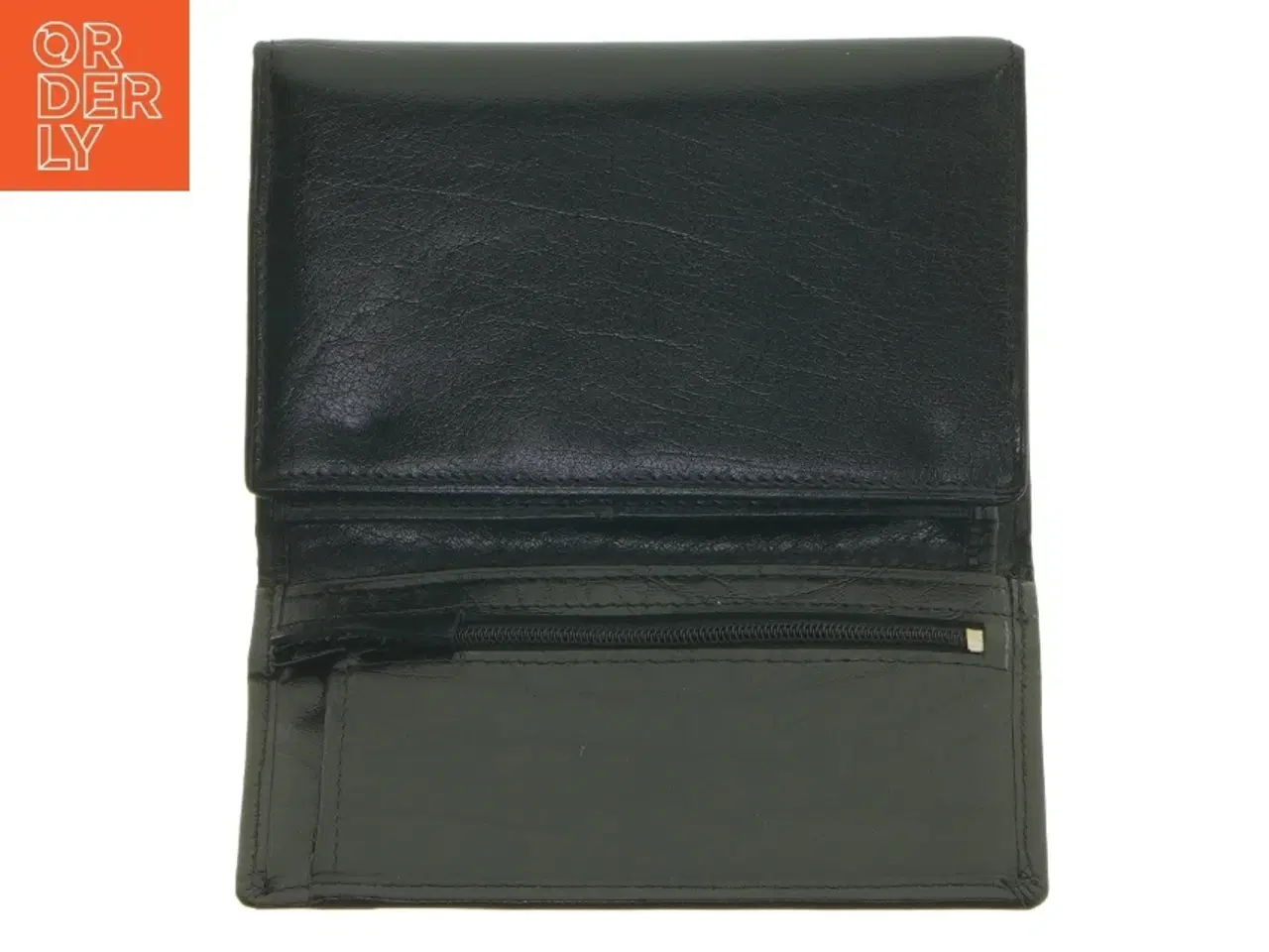 Billede 3 - Sort pung i læder (str. 14,5x9,5 cm)