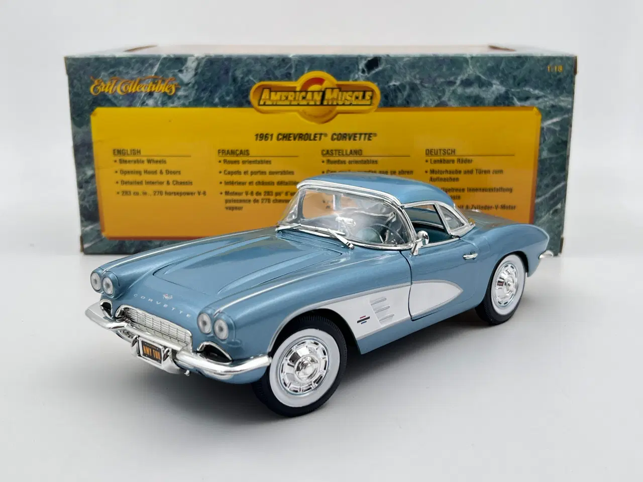 Billede 1 - 1961 Chevrolet Corvette 1:18  Super flot 