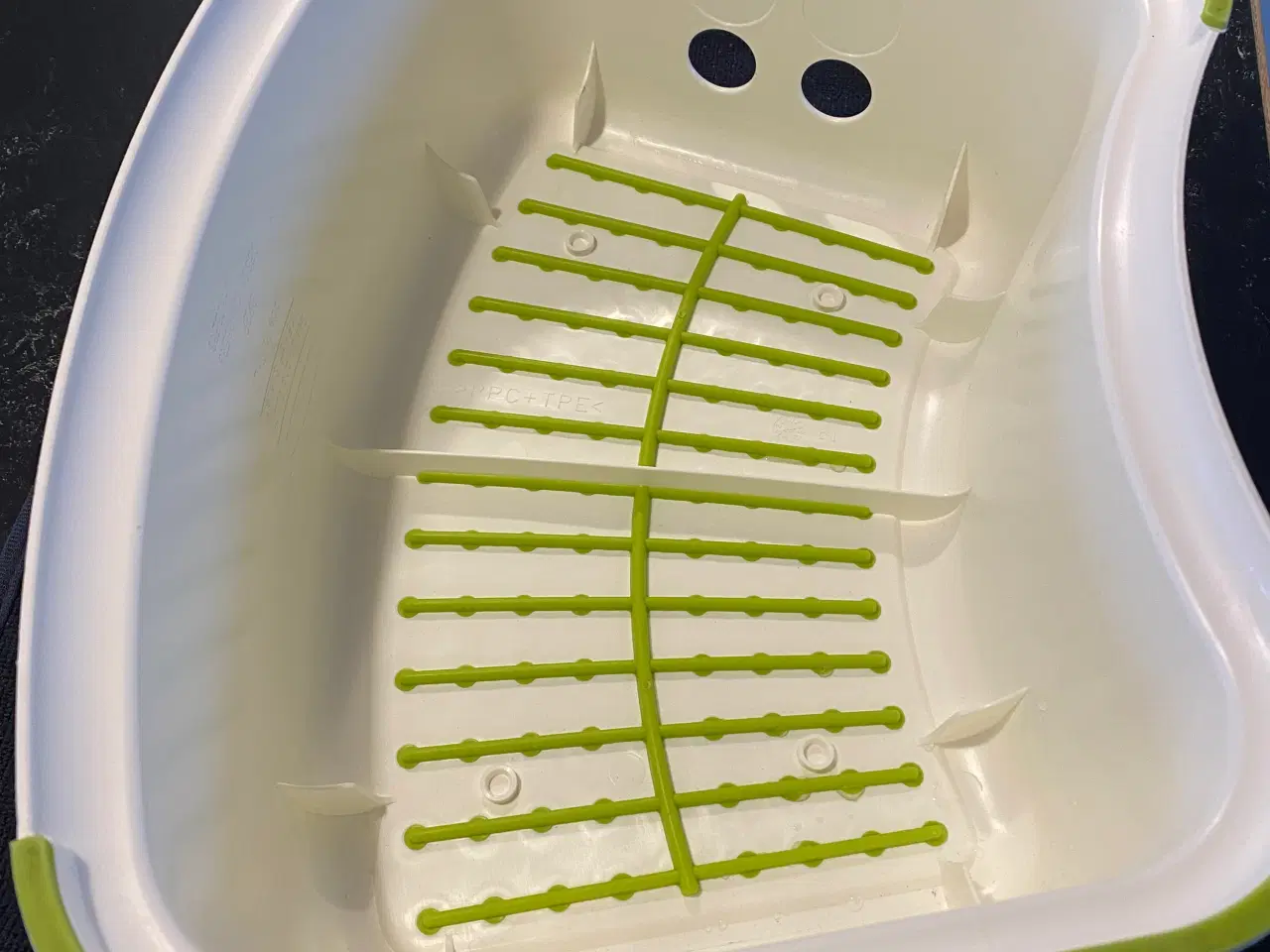 Billede 2 - Skridsikker skammel grøn/hvid