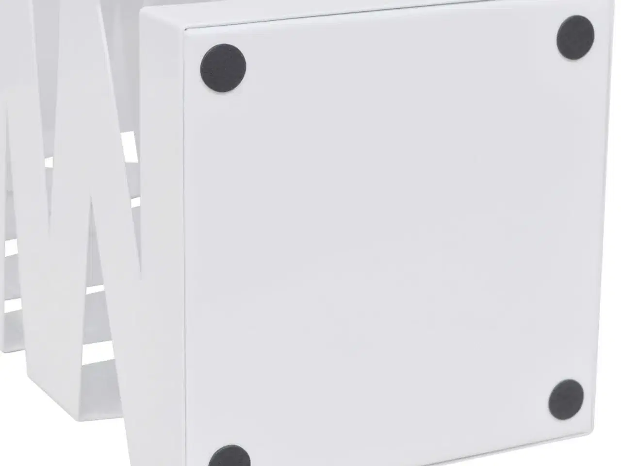 Billede 4 - Hvid kvadratisk holder til paraplyer og stokke, stål, 48,5 cm