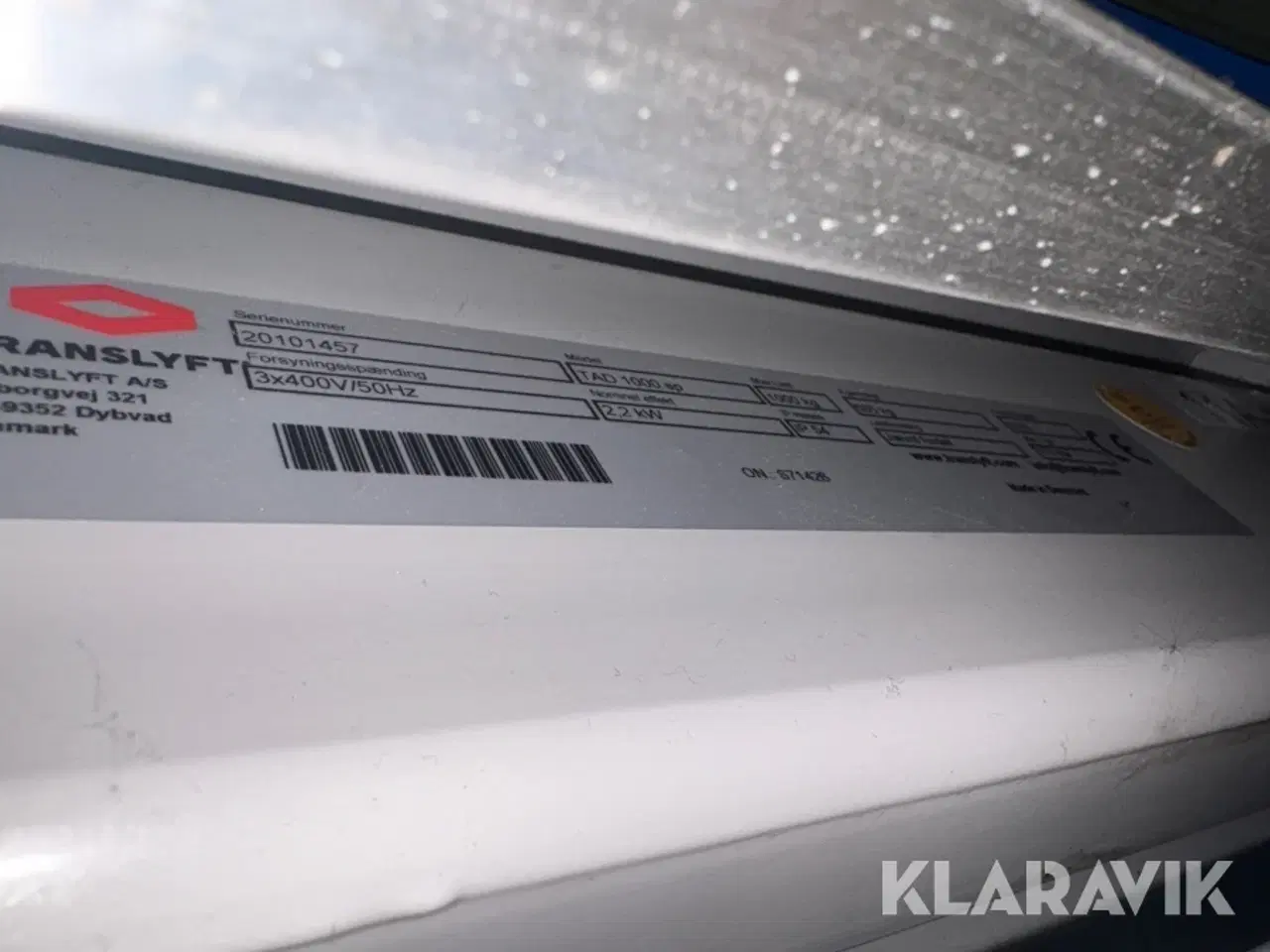 Billede 10 - Løftebord Translyft TAD 1000 sp