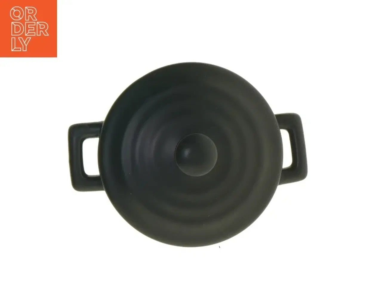 Billede 5 - Sort støbejernsgryde med låg (str. Ø. 11,5 cm. længde, 14,5 cm)