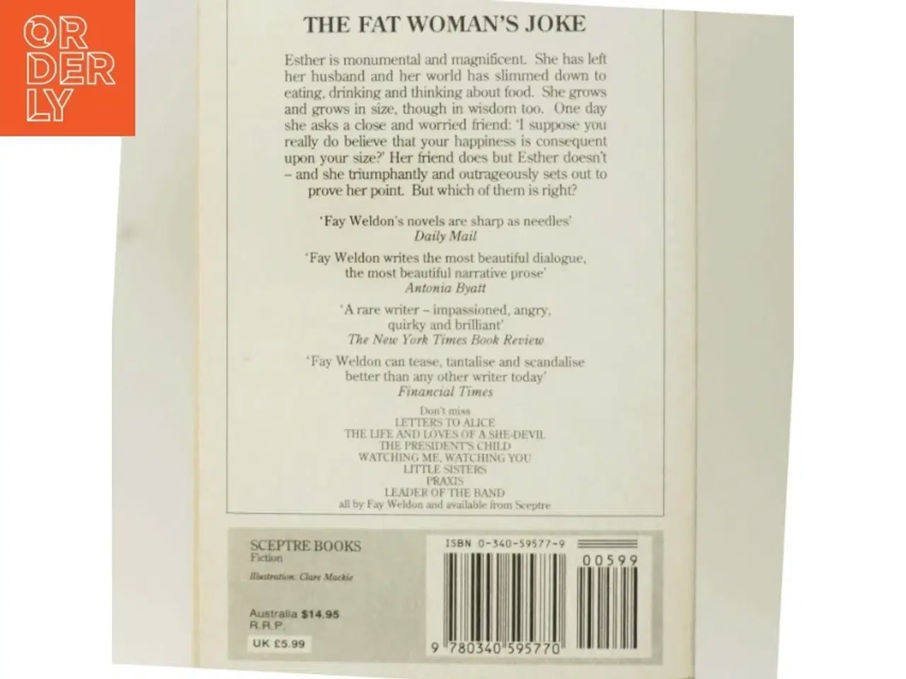 Billede 3 - The fat woman&#39;s joke af Fay Weldon (Bog)