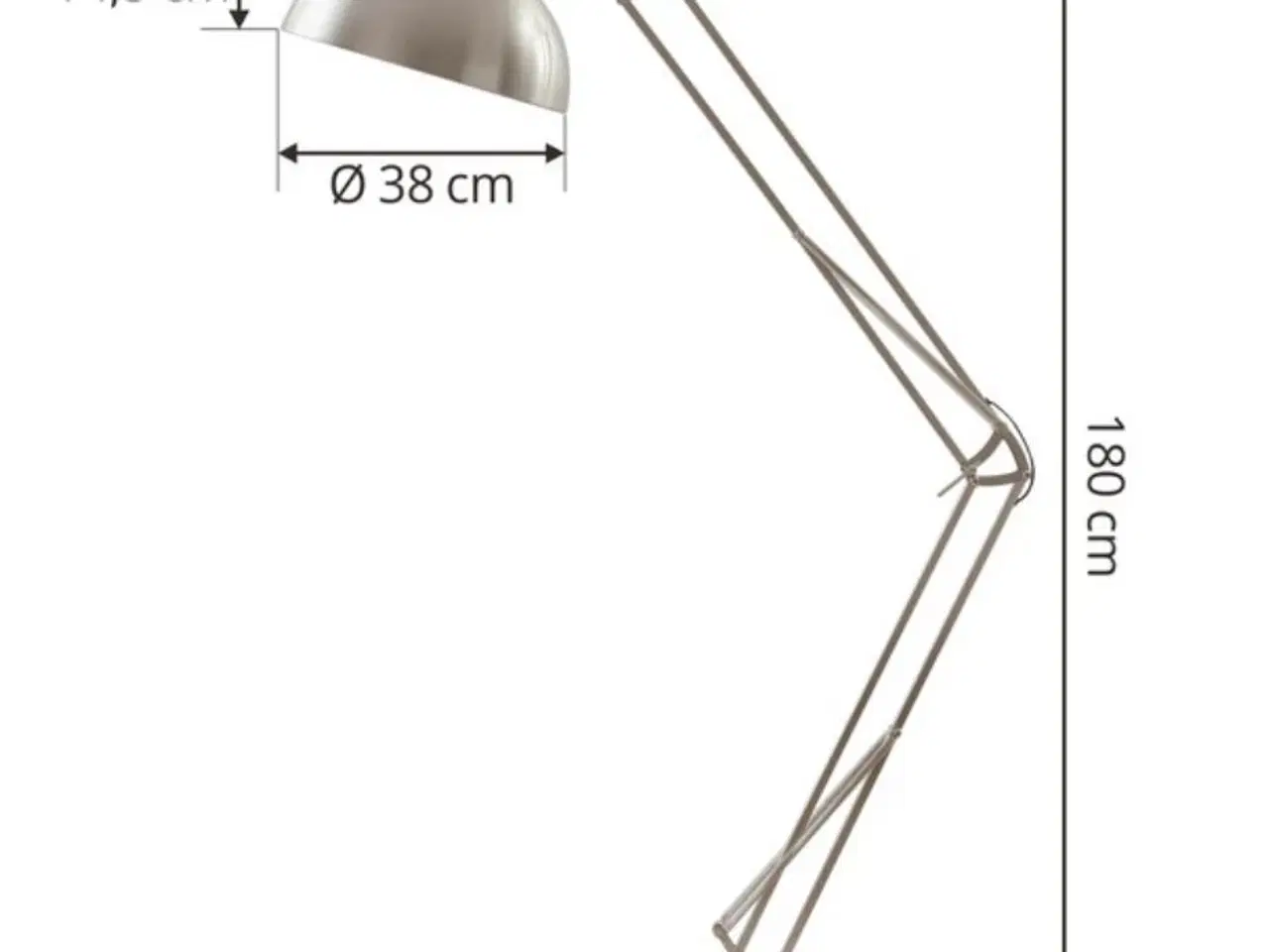 Billede 1 - Gulvlampe 180cm