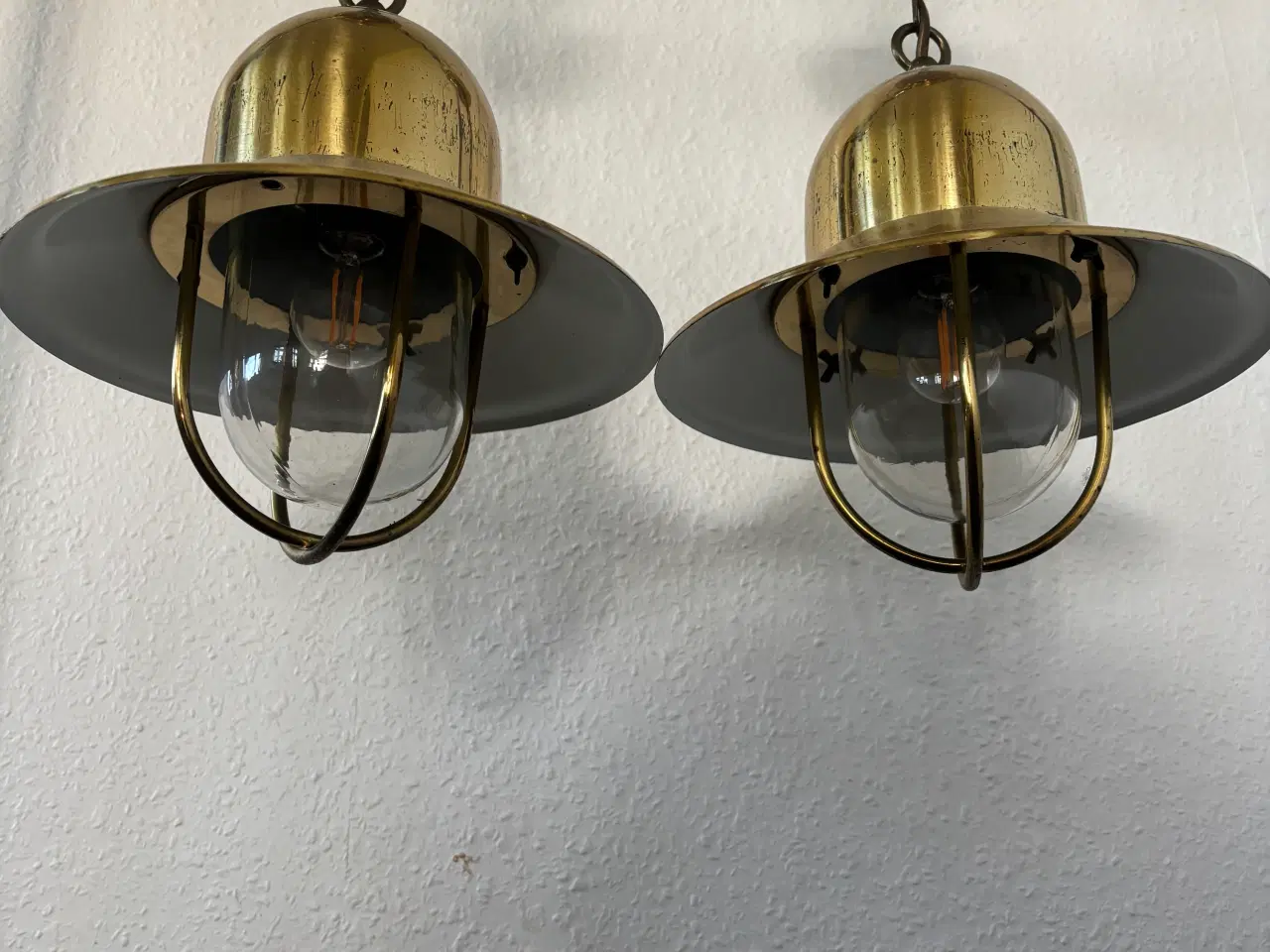 Billede 2 - Messing skibslamper i god stand 