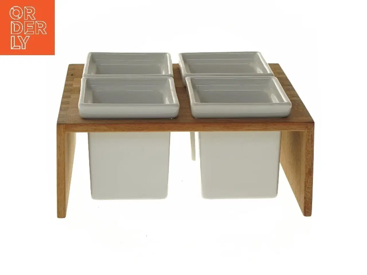 Billede 1 - Sæt med dip skåle og stativ fra Trip Trap (str. 24x10 cm)