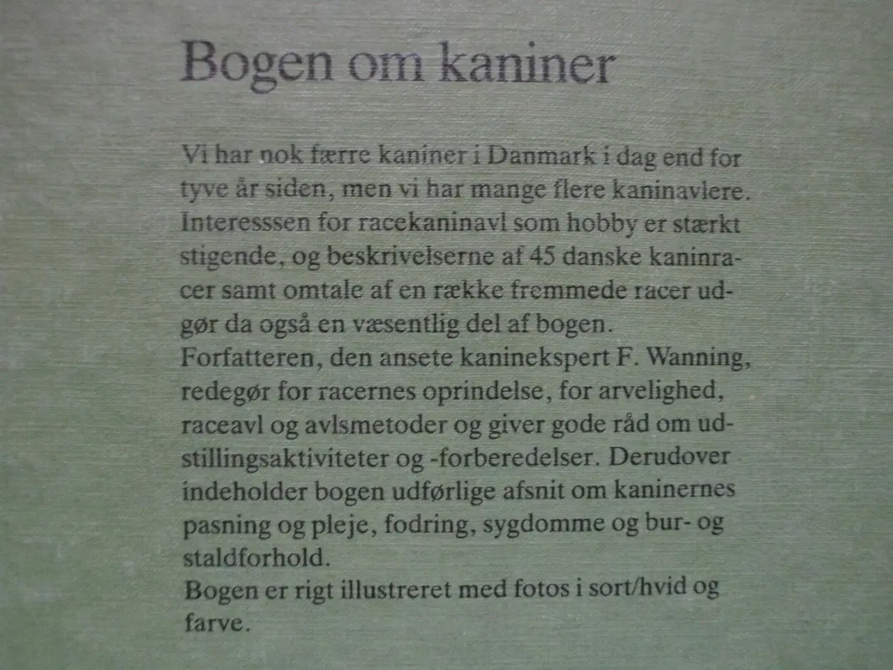 Billede 4 - bogen om kaniner, af f. wanning, emne: dyr