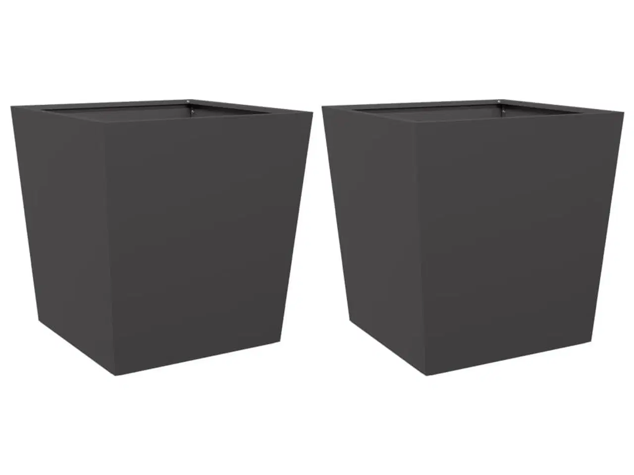 Billede 2 - Plantekrukker 2 stk. 50x50x50 cm stål sort