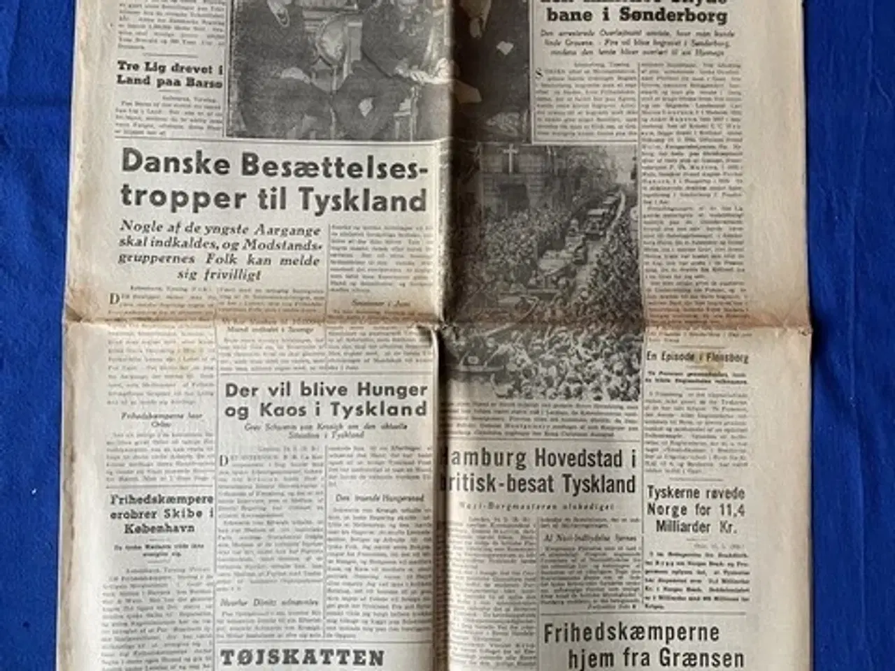 Billede 1 - Avis - Heimdal - 15. Maj 1945 - 5 Frihedskæmperes grave fundet 1