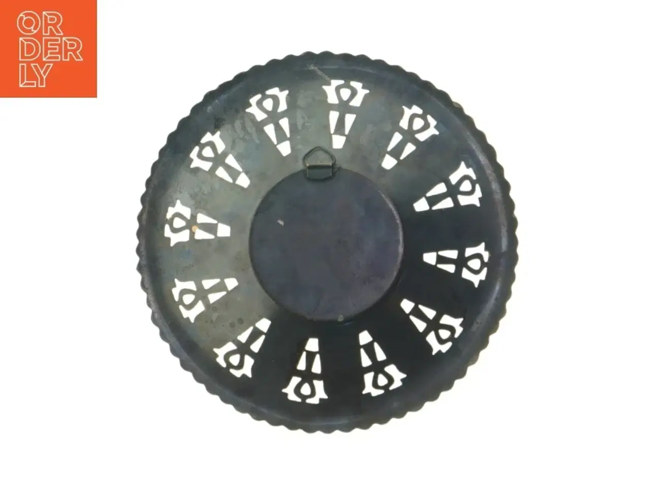 Billede 3 - Dekorativt metal fad med egyptisk motiv (str. Ø 19 cm)