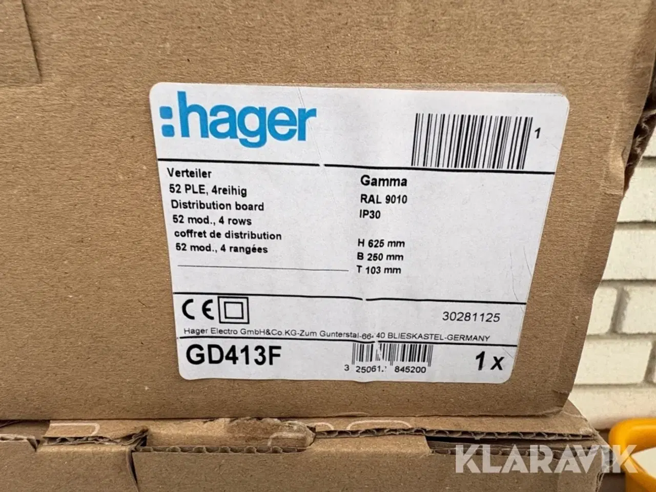 Billede 5 - Eltavler Hager GD413F 5 styk