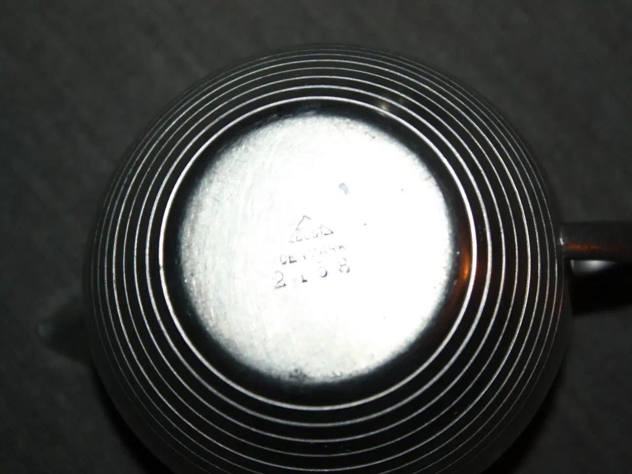 Billede 4 - Just Andersen sukkerskål samt flødekande af tin