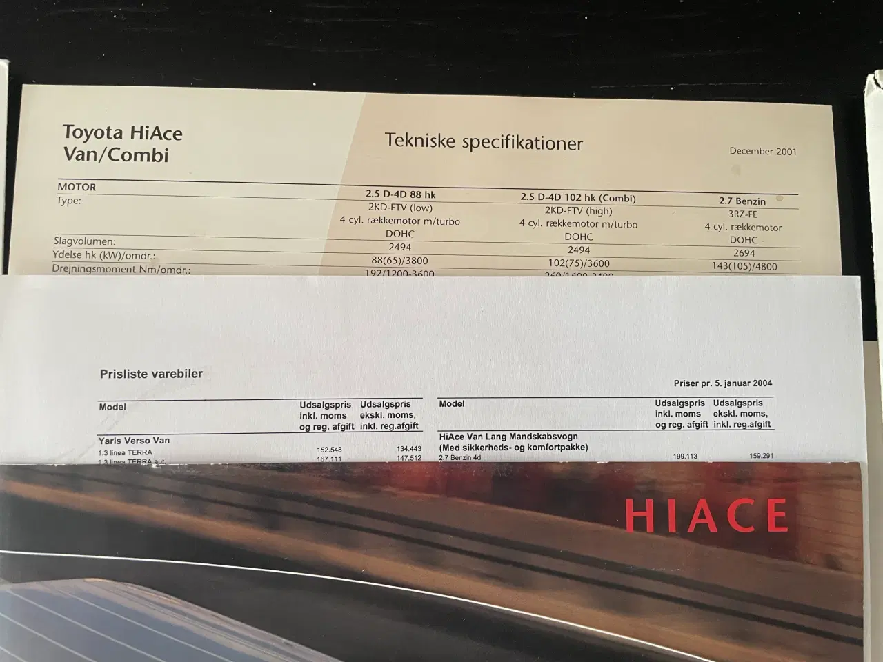 Billede 4 - Toyota Hiace brochure år 2000