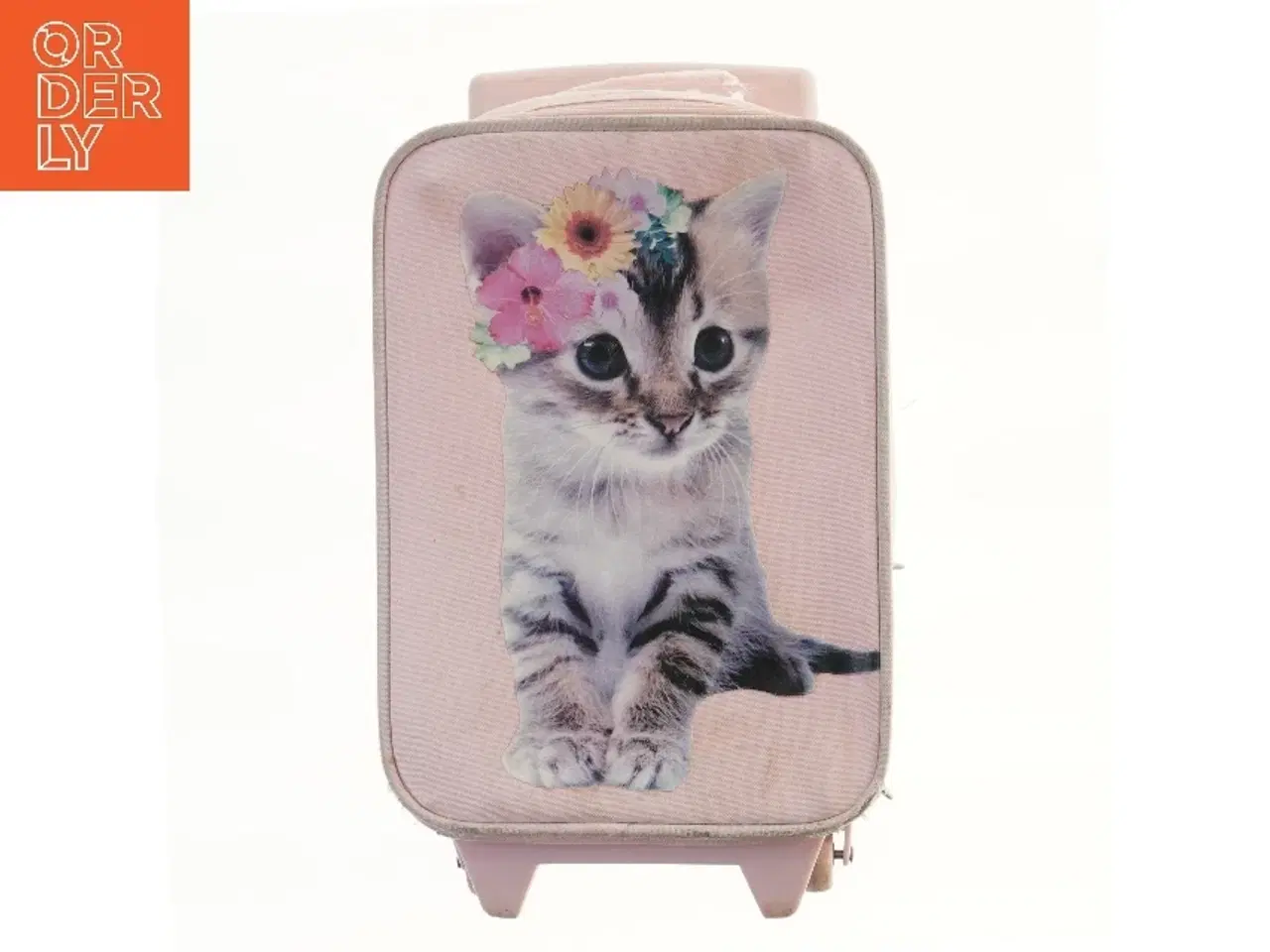 Billede 1 - Lyserød børnekuffert med kattemotiv fra H&M (str. 41,5x23,5 cm)