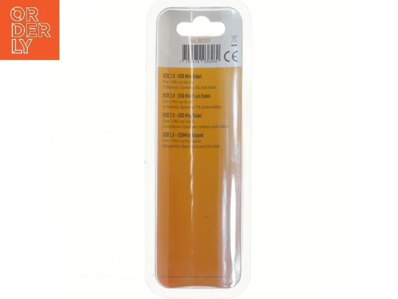 Billede 2 - USB 2.0 mini kabel 2m fra Qnect (str. 200 cm)
